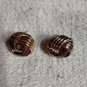 Goldtone knot post earrings